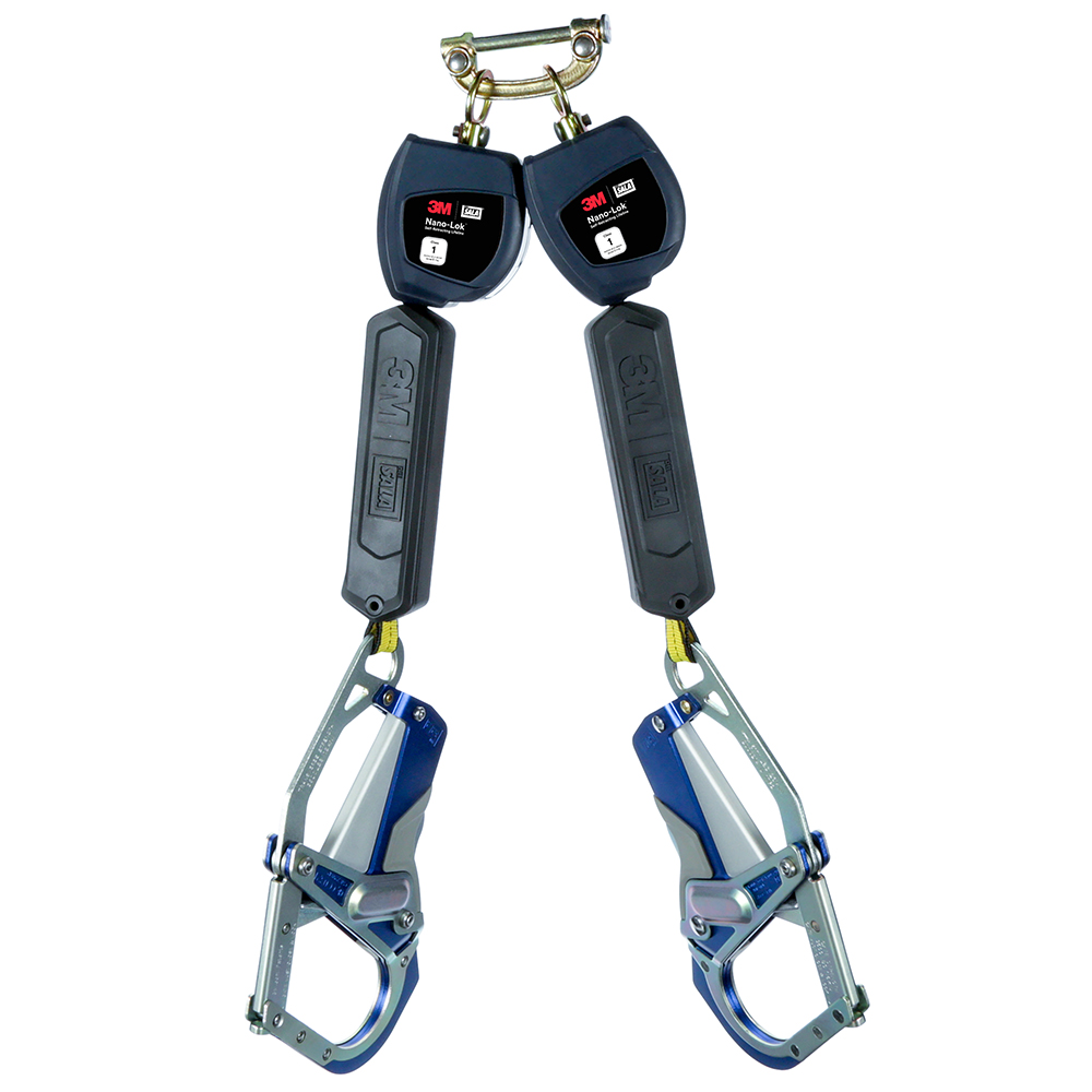 3M DBI-SALA Class 1 Direct Mount Nano-Lok Personal Twin-Leg Self-Retracting Lifeline from GME Supply