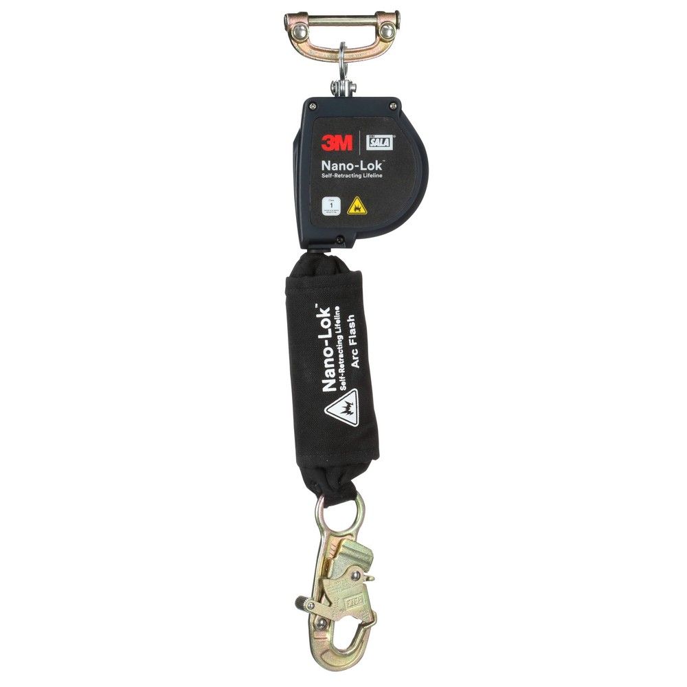 3M DBI-SALA Nano-Lok 8 ft. Arc Flash Web SRL, Harness Quick Connect & Steel Snap Hook  from GME Supply