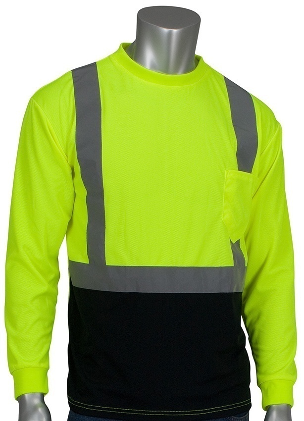 PIP ANSI Type R Class 2 50+ UPF Long Sleeve Lime T-Shirt from GME Supply