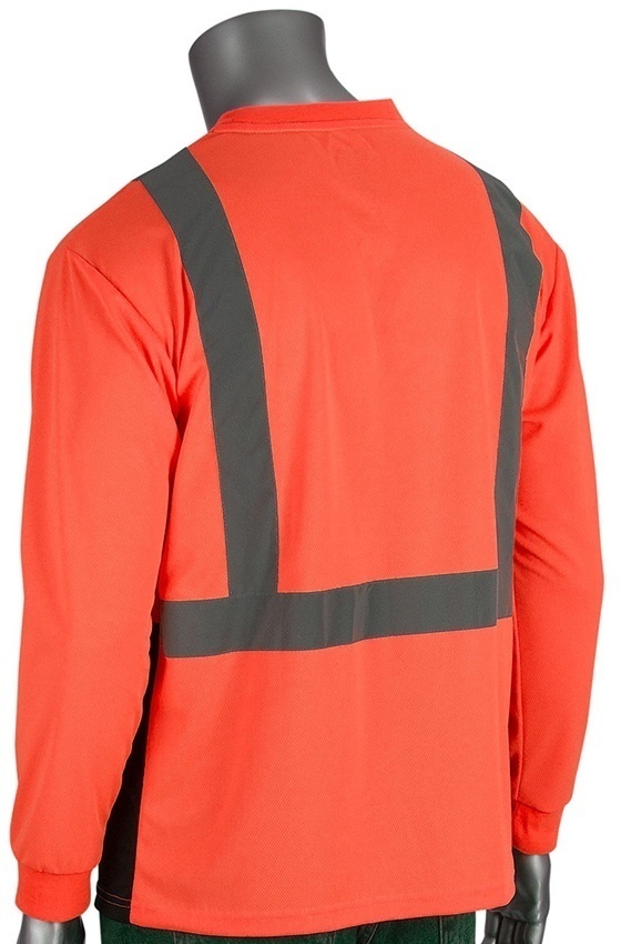 PIP ANSI Type R Class 2 50+ UPF Long Sleeve Orange T-Shirt from GME Supply