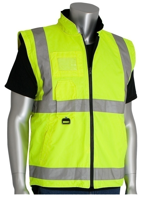 PIP All Conditions 7-In-1 Insulated Class 2 & 3 Hi-Visibility Yellow Coat from GME Supply