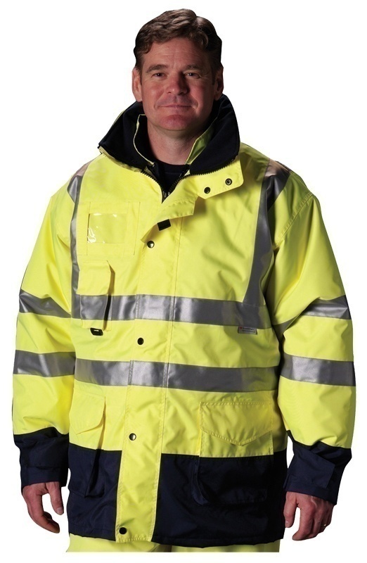 PIP All Conditions 7-In-1 Insulated Class 2 & 3 Hi-Visibility Yellow Coat from GME Supply