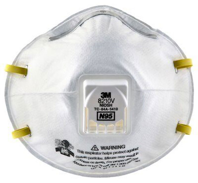 3M Particulate Respirator 8210V, N95 (Box of 10) from GME Supply