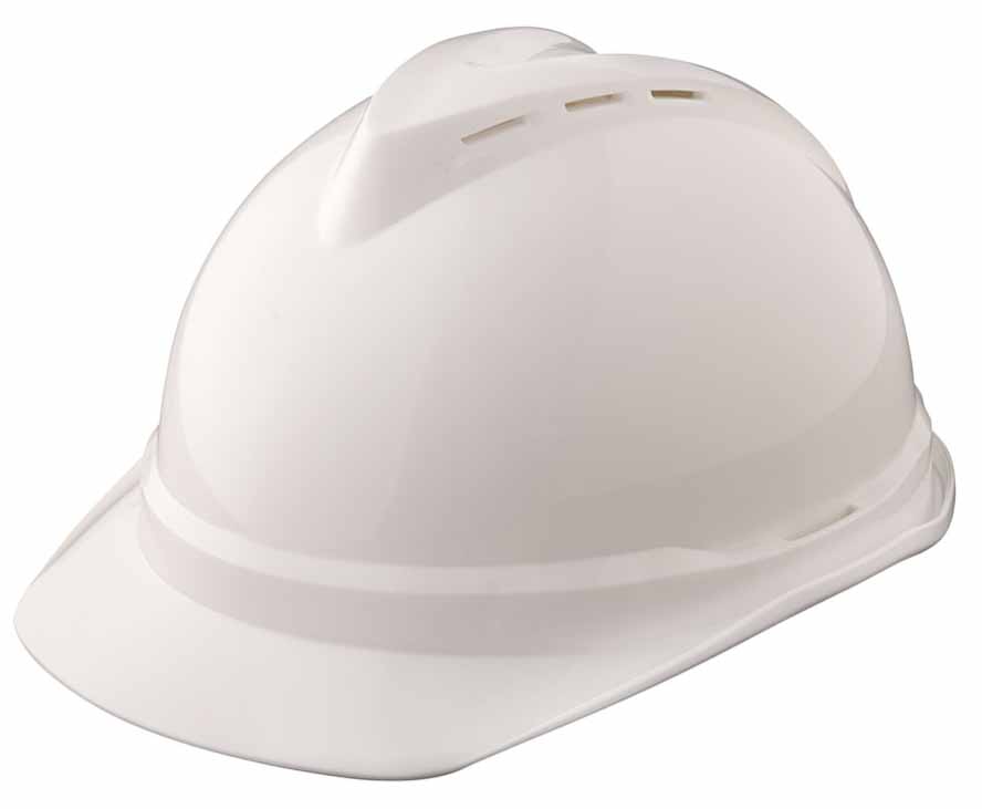 MSA V-Gard 500 White Vented Hard Hat from GME Supply