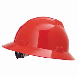 MSA V-Gard Protective Full Brim Hard Hat with Fas-Trac Ratchet Suspension from GME Supply