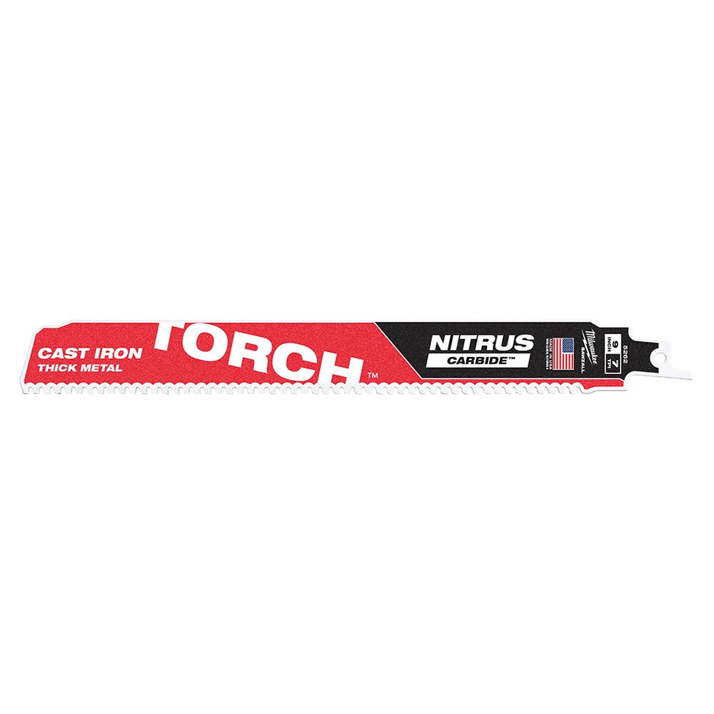 Milwaukee 7 TPI Torch Nitrus Carbide SAWZALL Blade for Cast Iron from GME Supply