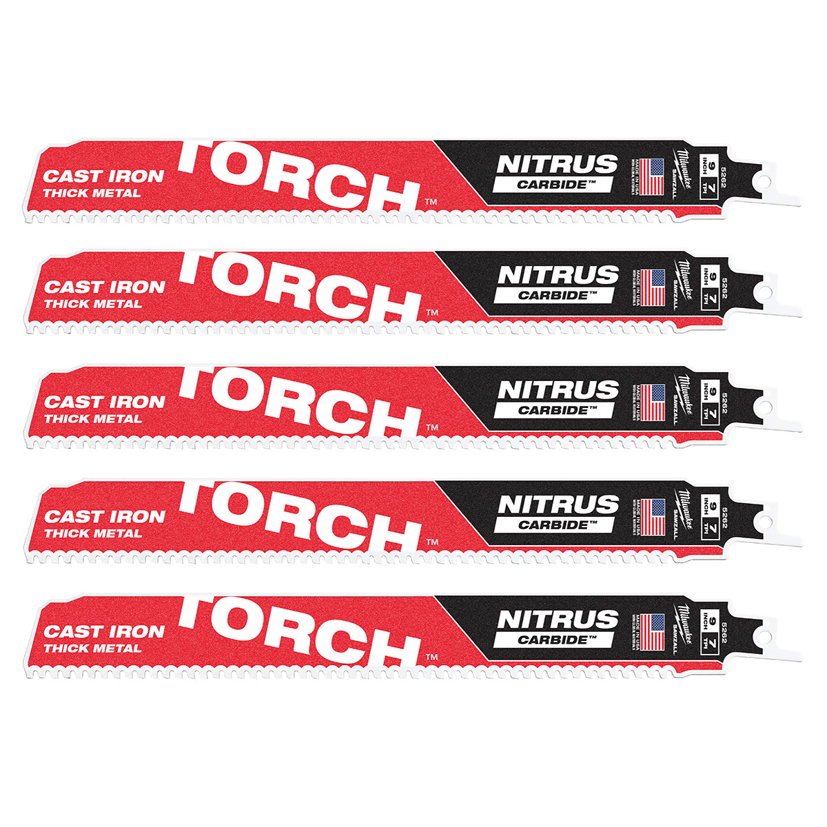 Milwaukee 7 TPI Torch Nitrus Carbide SAWZALL Blade for Cast Iron from GME Supply