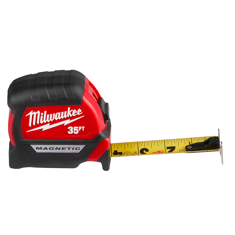 Milwaukee 35ft Compact Wide Blade Magnetic Tape Measure from GME Supply