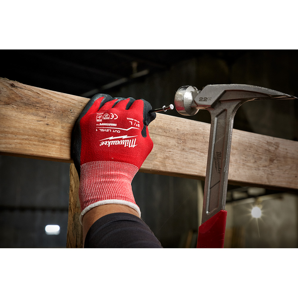 Milwaukee Nitrile Level 1 Cut Resistant Dipped Touchscreen Work Gloves from GME Supply