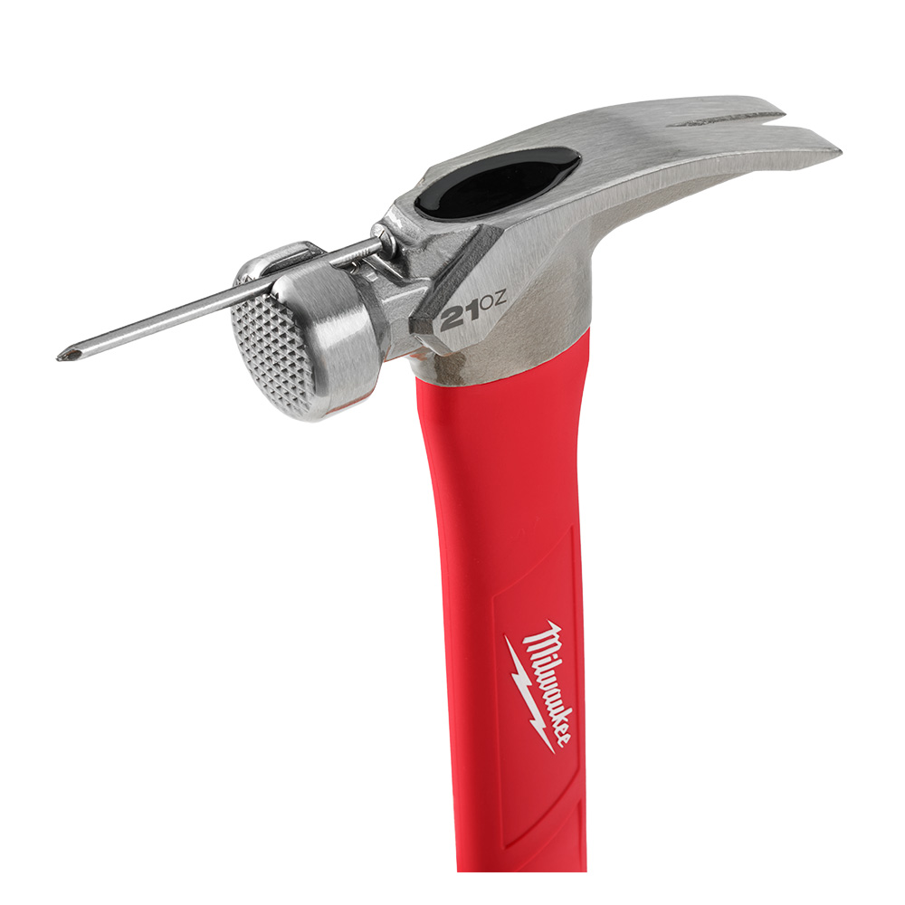 Milwaukee 21oz Milled Face Poly/Fiberglass Handle Hammer from GME Supply