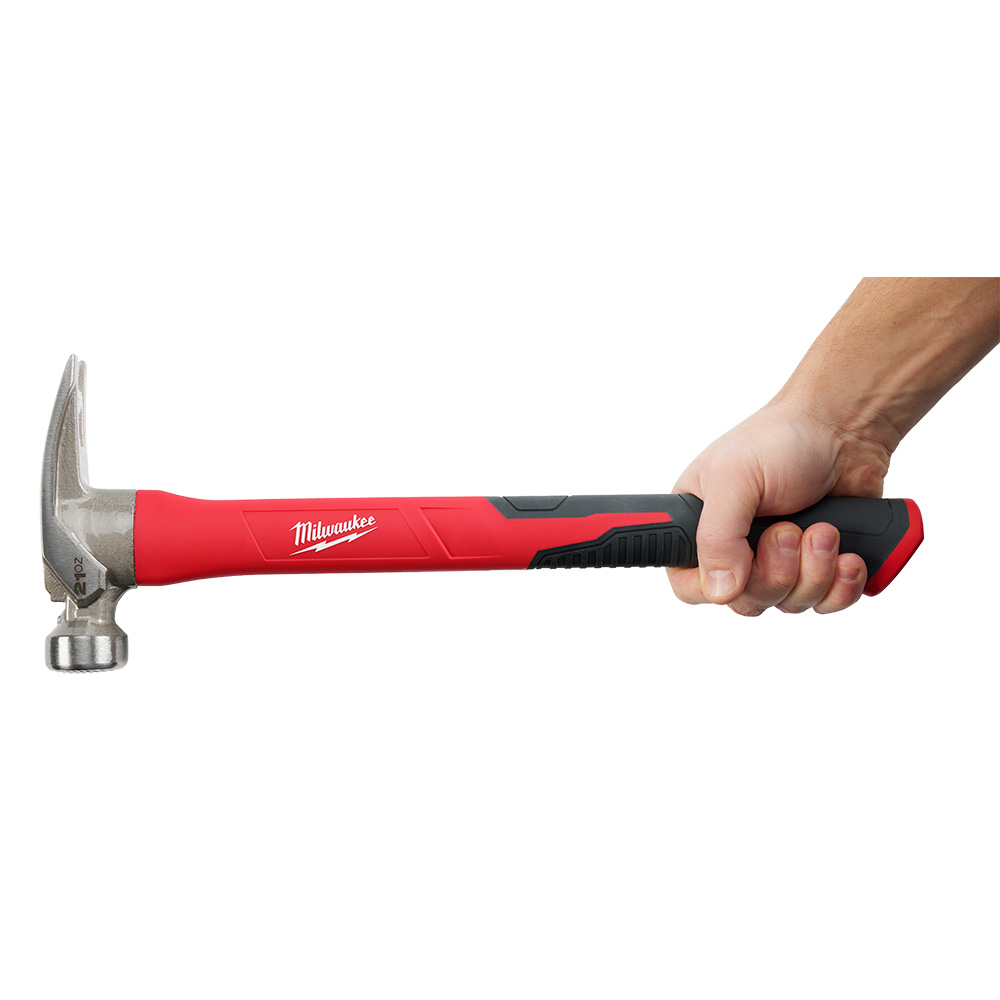 Milwaukee 21oz Milled Face Poly/Fiberglass Handle Hammer from GME Supply