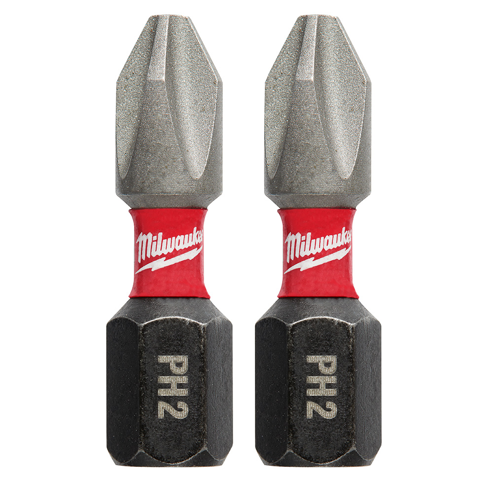 Milwaukee SHOCKWAVE Insert Bit Phillips # 2 (2 Pack) from GME Supply