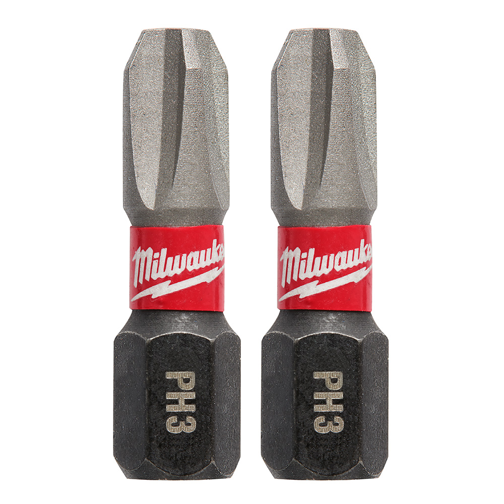 Milwaukee SHOCKWAVE Insert Bit Phillips #3 (2 Pack) from GME Supply