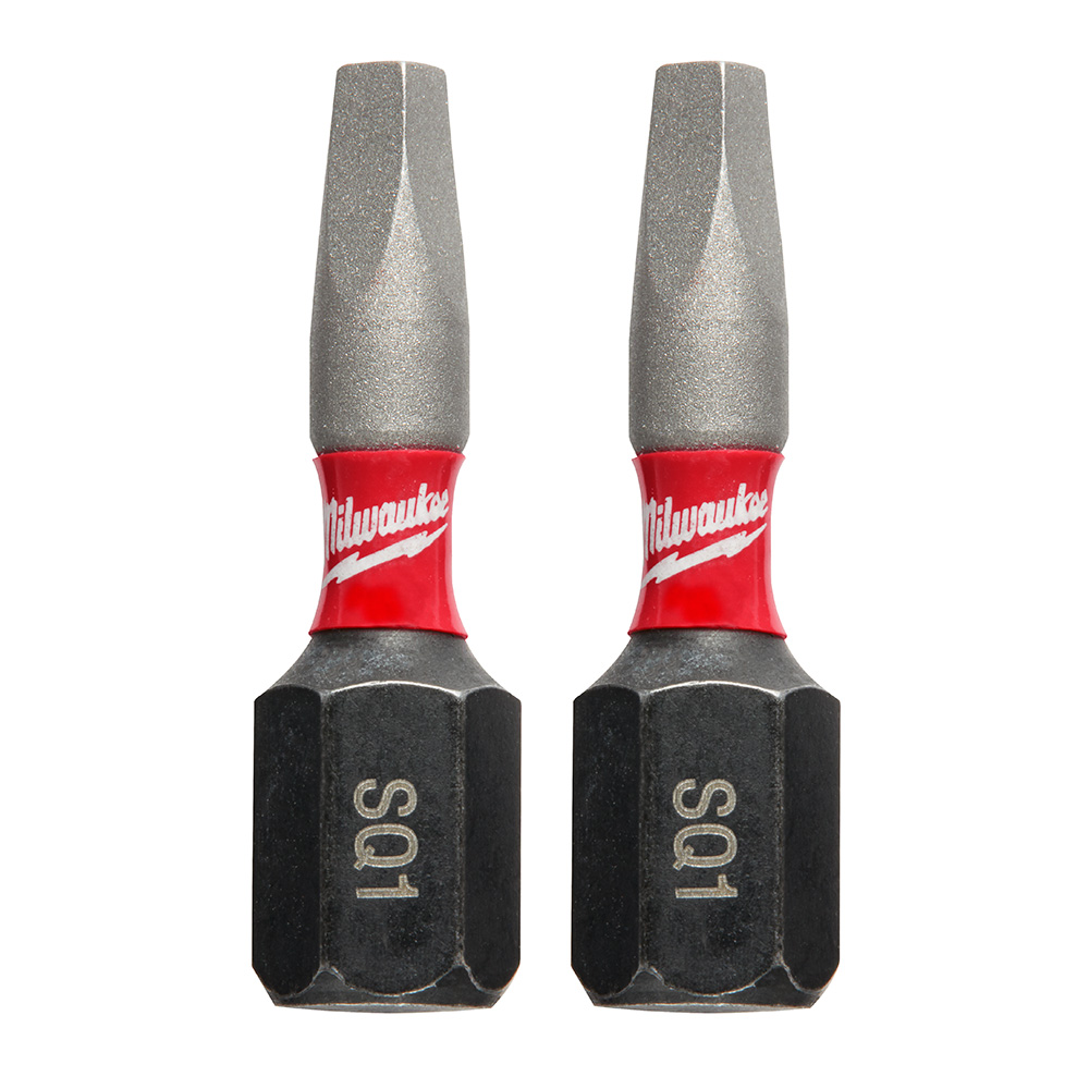 Milwaukee SHOCKWAVE Insert Bit Square Recess #1 (2 Pack) from GME Supply