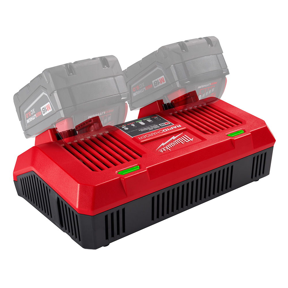 Milwaukee M18 Dual Bay Simultaneous Rapid Charger from GME Supply