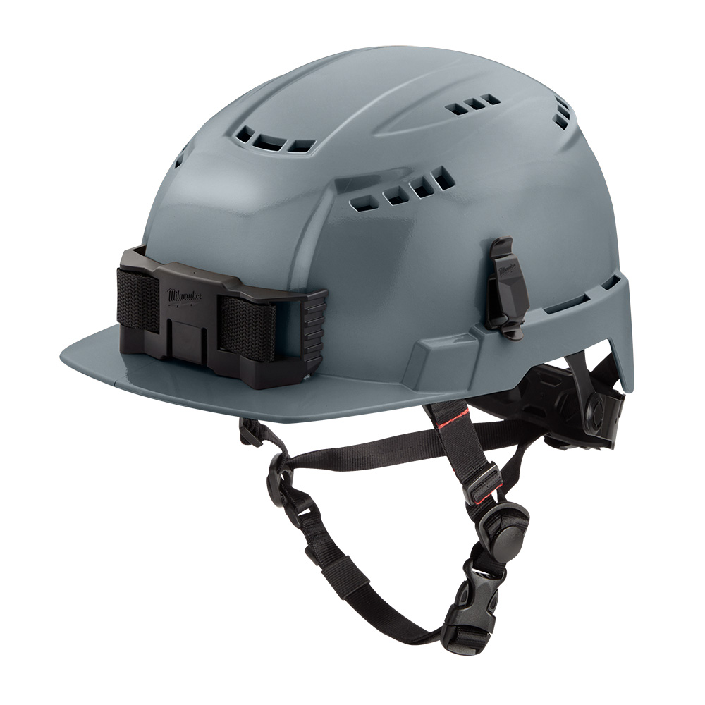 Milwaukee Type 2 Front Brim Vented Safety Helmet with BOLT Accessory Clips from GME Supply