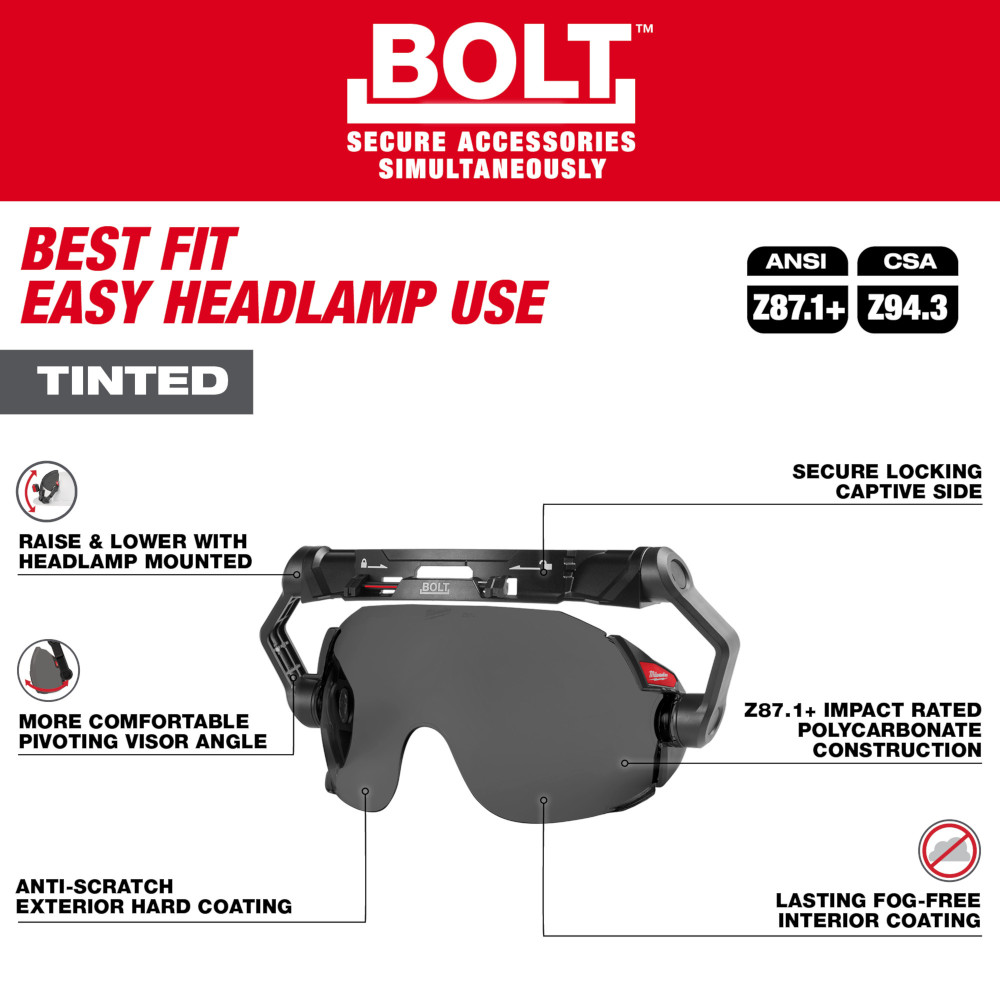 Milwaukee BOLT Eye Visor from GME Supply