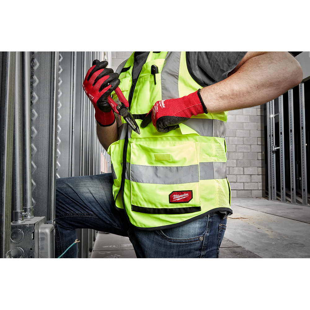 Milwaukee Class 2 High Visibility Orange Performance Safety Vest from GME Supply