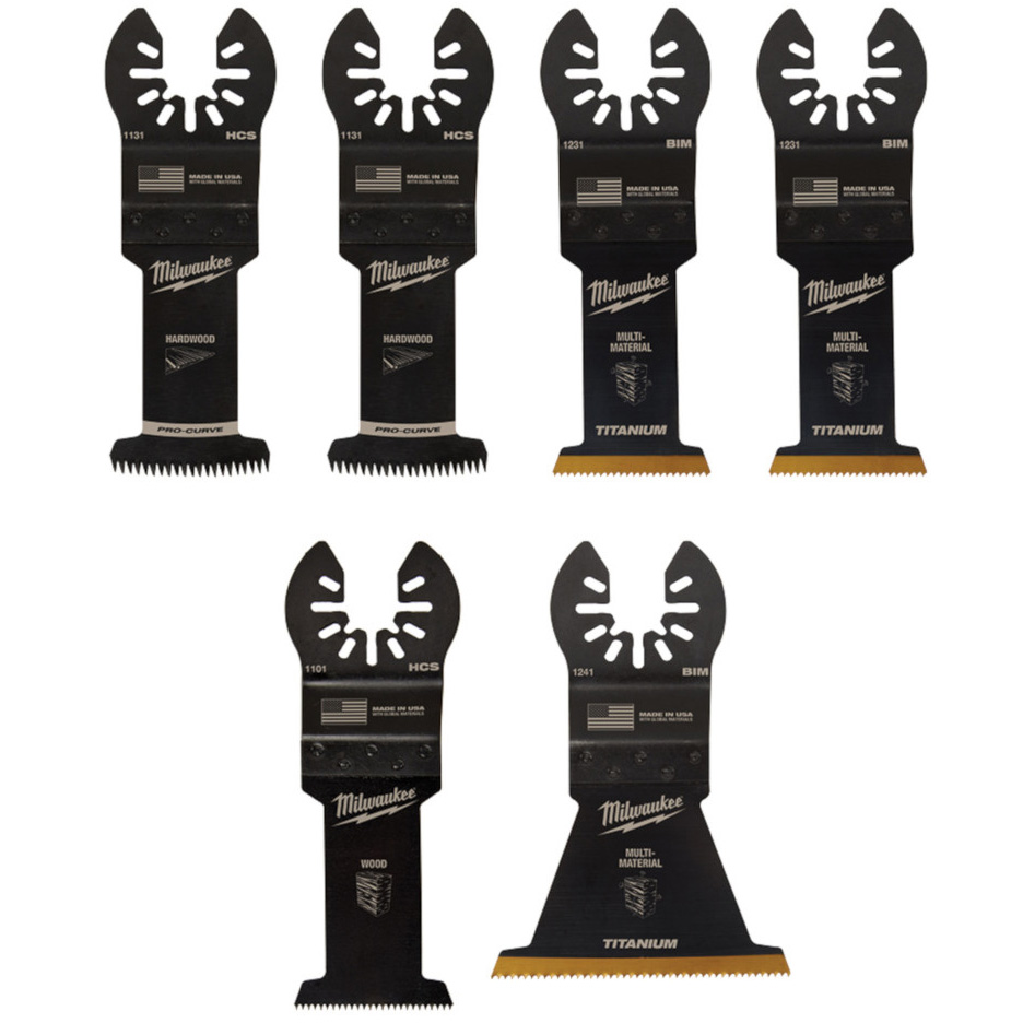 Milwaukee Open-Lok 6 Piece Multi-Tool Blade Kit from GME Supply