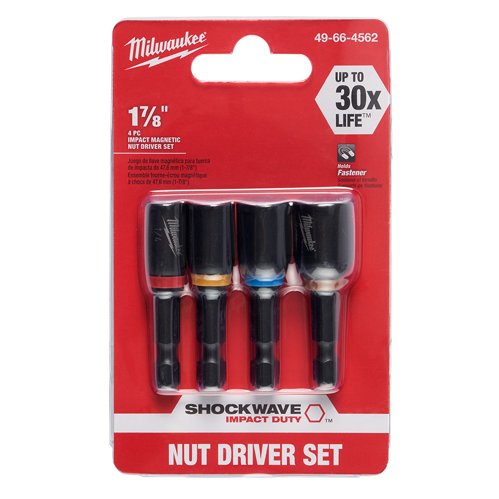 Milwaukee SHOCKWAVE Impact Duty 4 Piece Magnetic Nut Driver Set from GME Supply