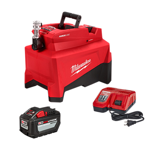 Milwaukee M18 FORCE LOGIC 10,000psi Hydraulic Pump Kit from GME Supply