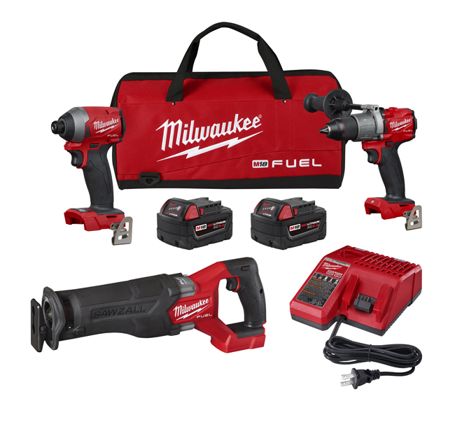 Milwaukee M18 FUEL 3 Tool Combo Kit from GME Supply