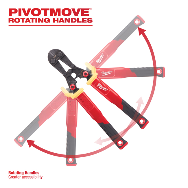 Milwaukee Fiberglass Bolt Cutter with PIVOTMOVE Rotating Handles from GME Supply