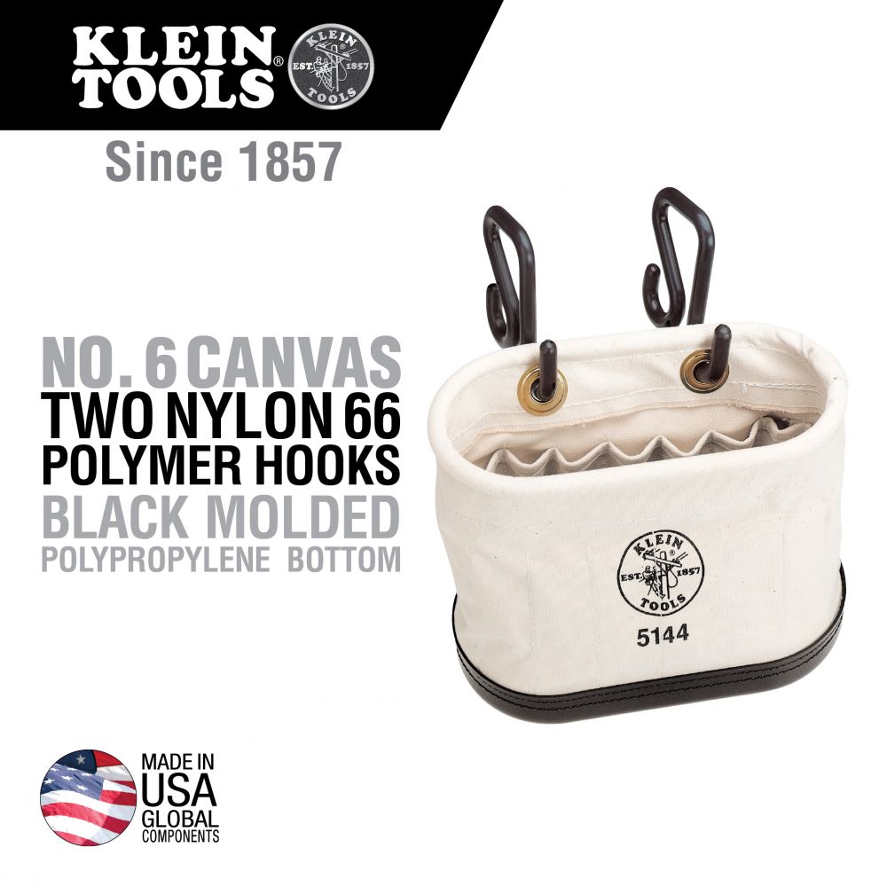 Klein Tools 5144 Aerial Basket Oval Bucket with 15 Interior Pockets from GME Supply