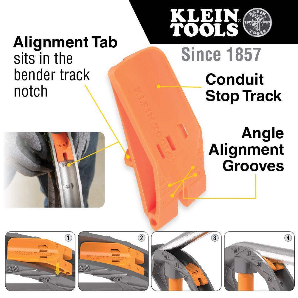 Klein Tools 61505 Iron Conduit Bender Full Assembly 1 Inch EMT with Angle Setter from GME Supply