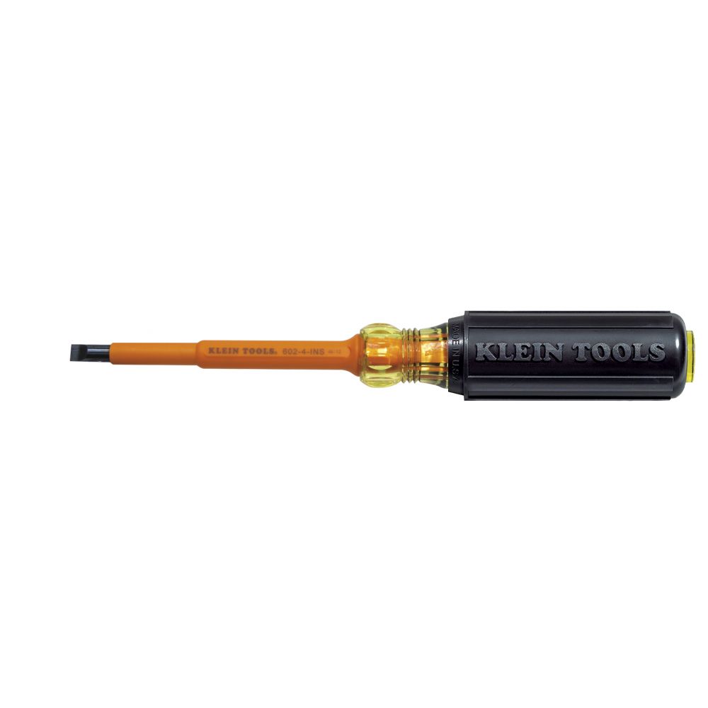 Klein Tools 602-4-INS 1/4 Inch Cabinet Tip Insulated Screwdriver from GME Supply