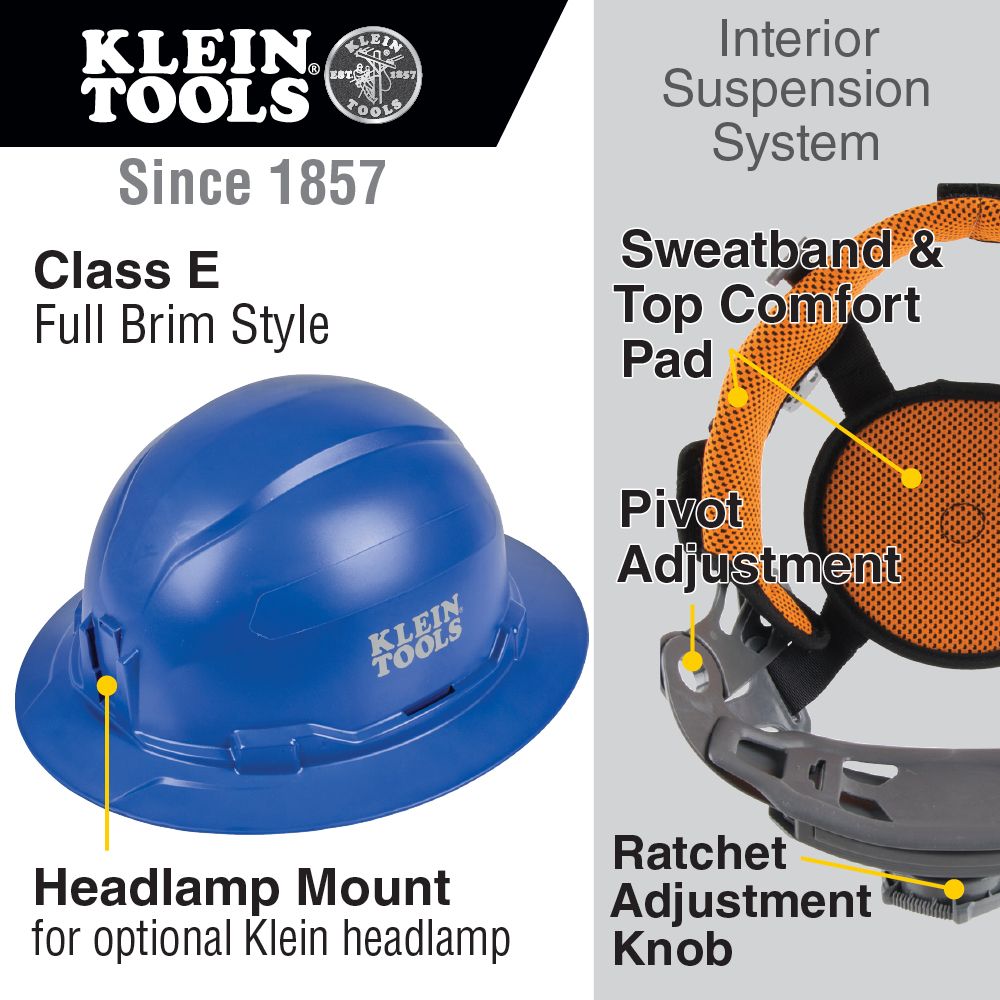 Klein Tools Full Brim Hard Hat from GME Supply