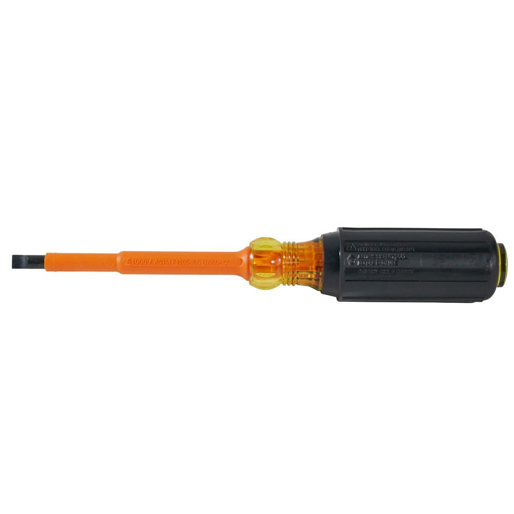 Klein Tools 602-4-INS 1/4 Inch Cabinet Tip Insulated Screwdriver from GME Supply