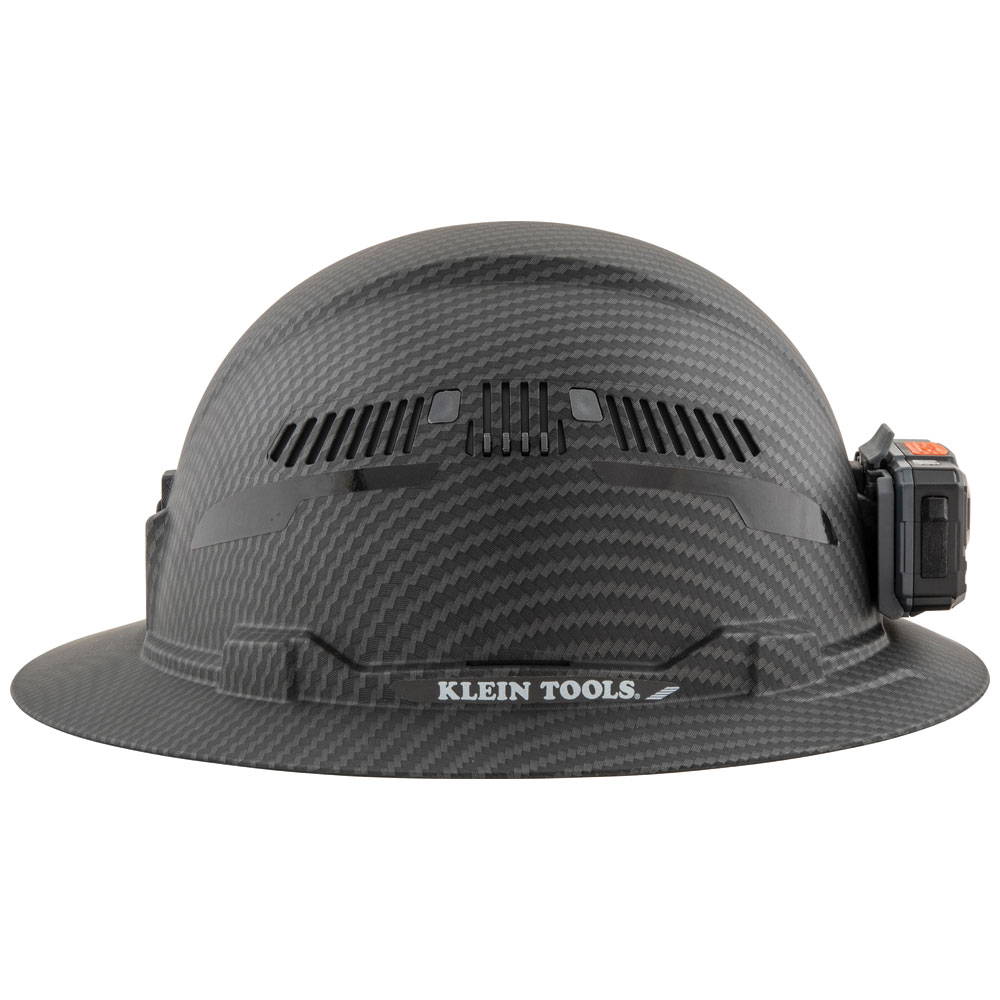 Klein Tools KARBN Vented Class C Full Brim Hard Hat with Headlamp from GME Supply