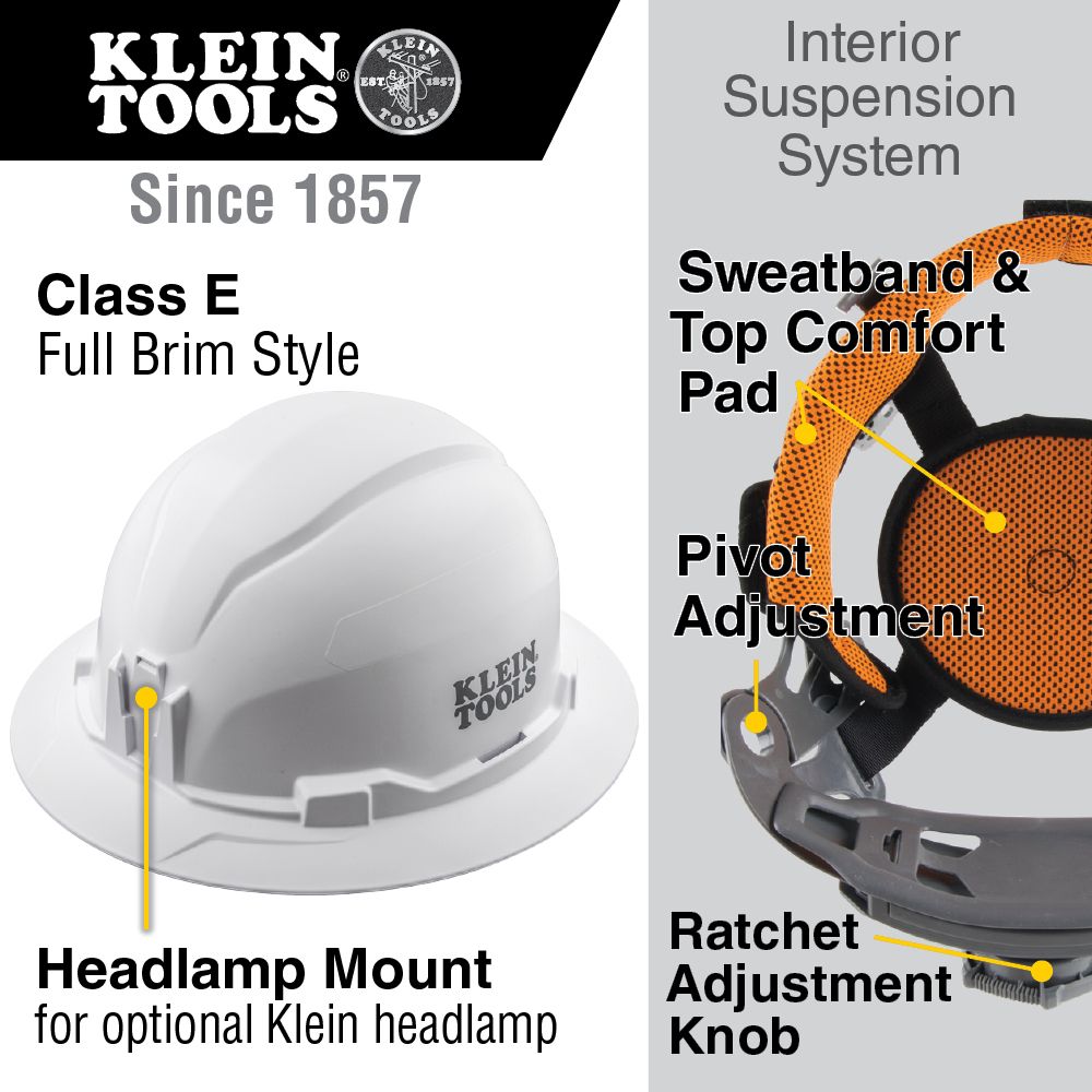 Klein Tools Full Brim Hard Hat from GME Supply