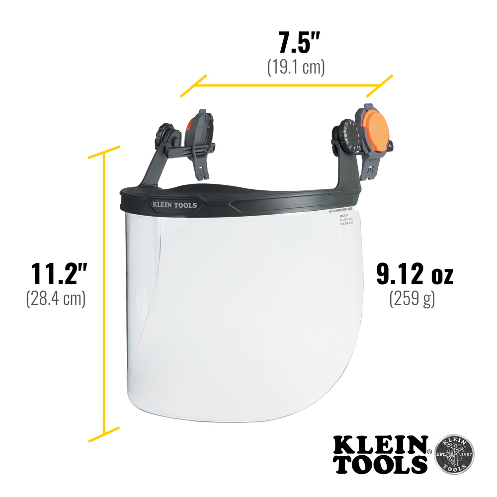 Klein Tools Face Shield for Full Brim Hard Hat from GME Supply