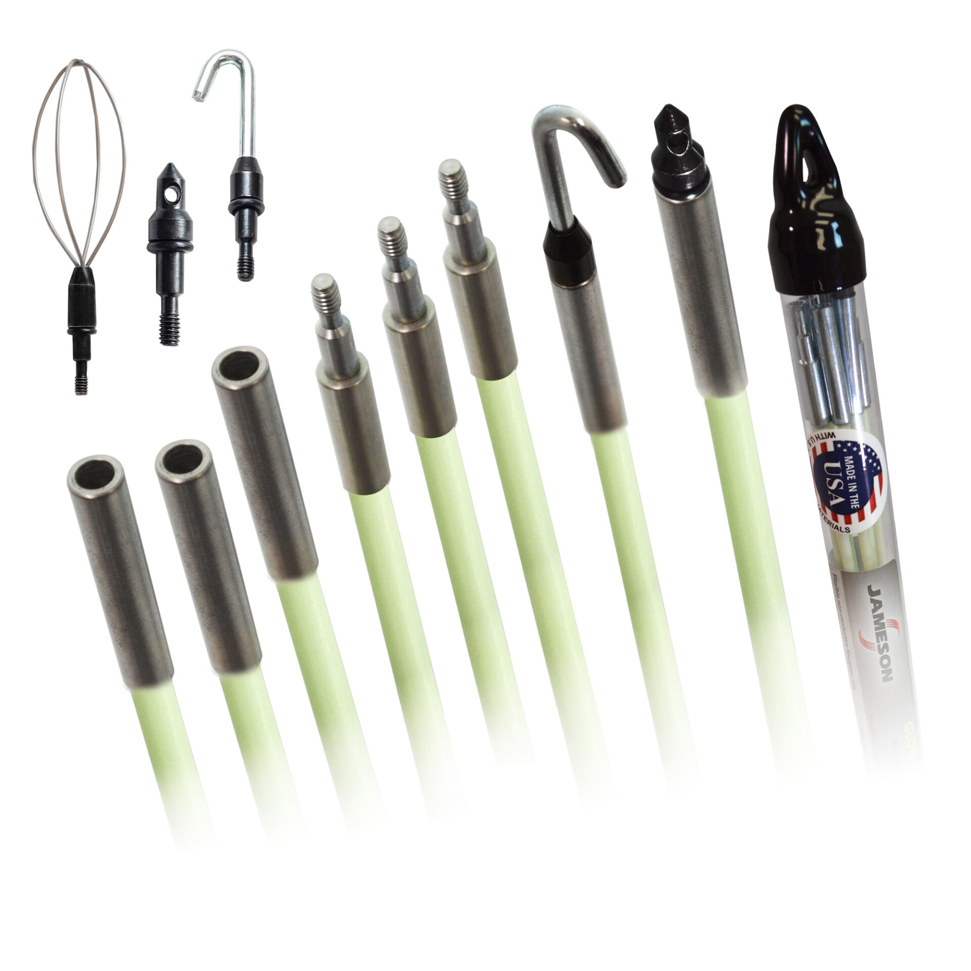 Jameson Installer's Fiberglass Glow Fish Rod 35 Foot Kit from GME Supply