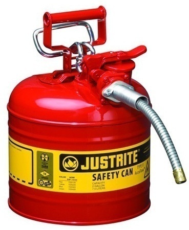 Justrite Type 2 AccuFlow Steel Safety Can - 2 Gallon from GME Supply