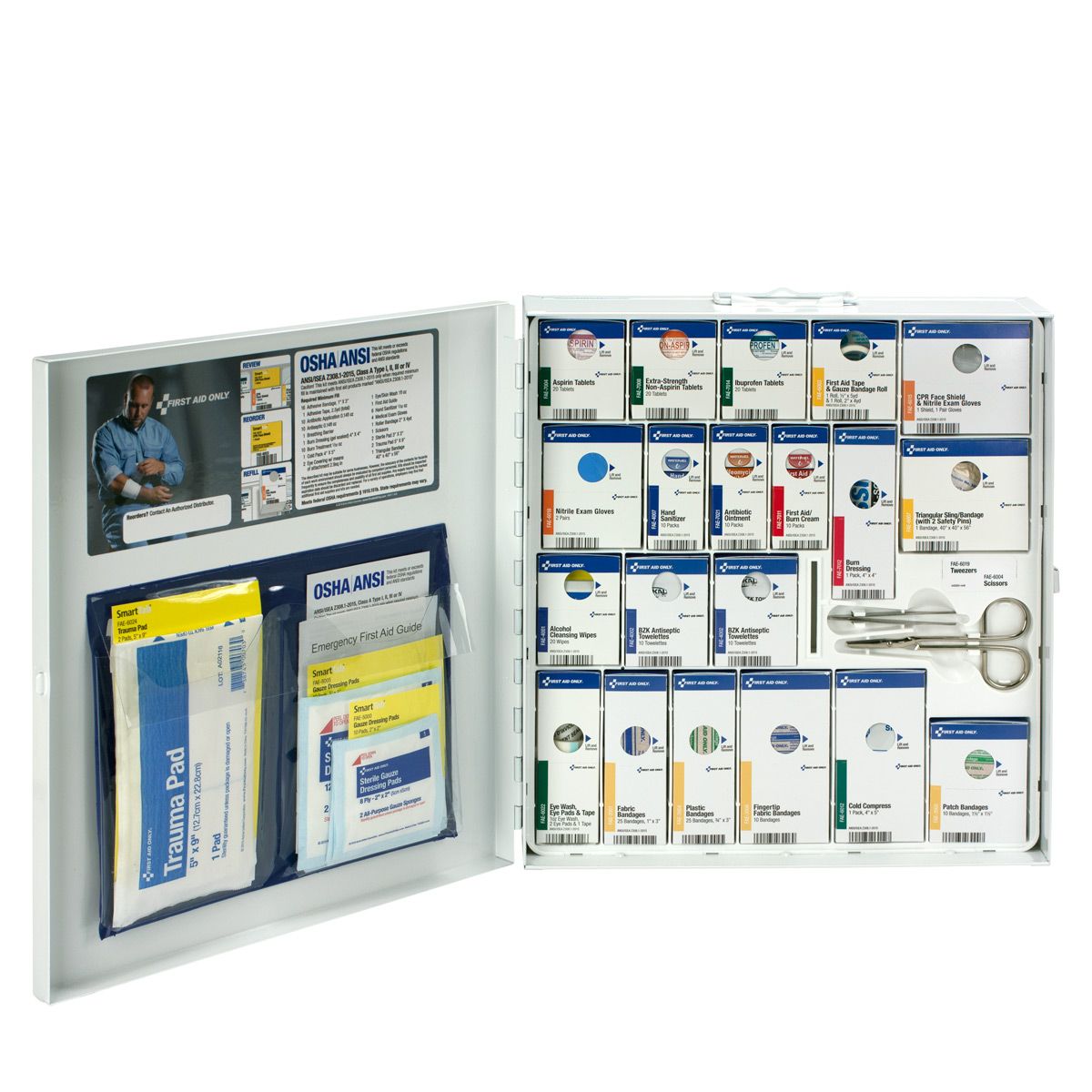 First Aid Only 50-Person Large Metal SmartCompliance First Aid Cabinet with Medication from GME Supply