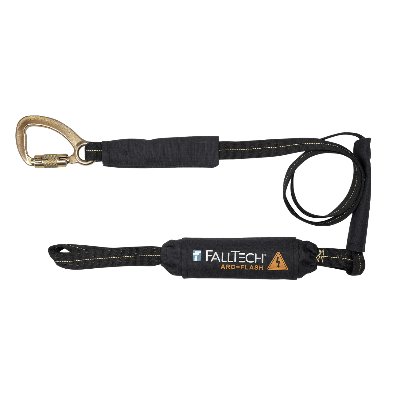 FallTech 6' Arc Flash Energy Absorbing Lanyard, Single-leg with Choke-loop and Steel Snap Hook from GME Supply