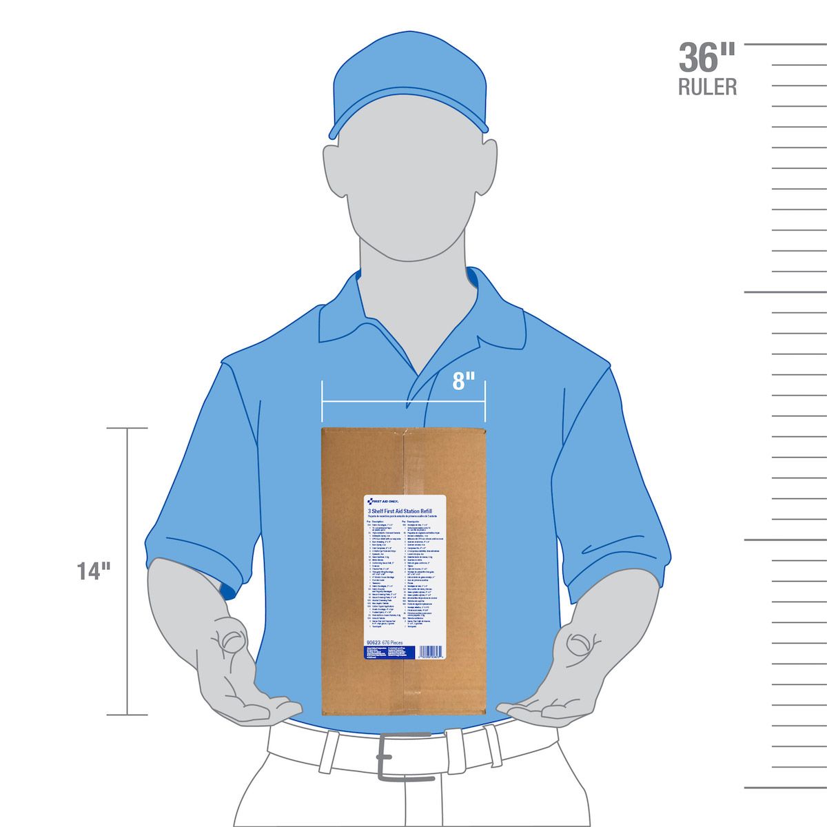 First Aid Only 100 Person ANSI B 3 Shelf Refill Kit (ANSI 2021 Complaint) from GME Supply