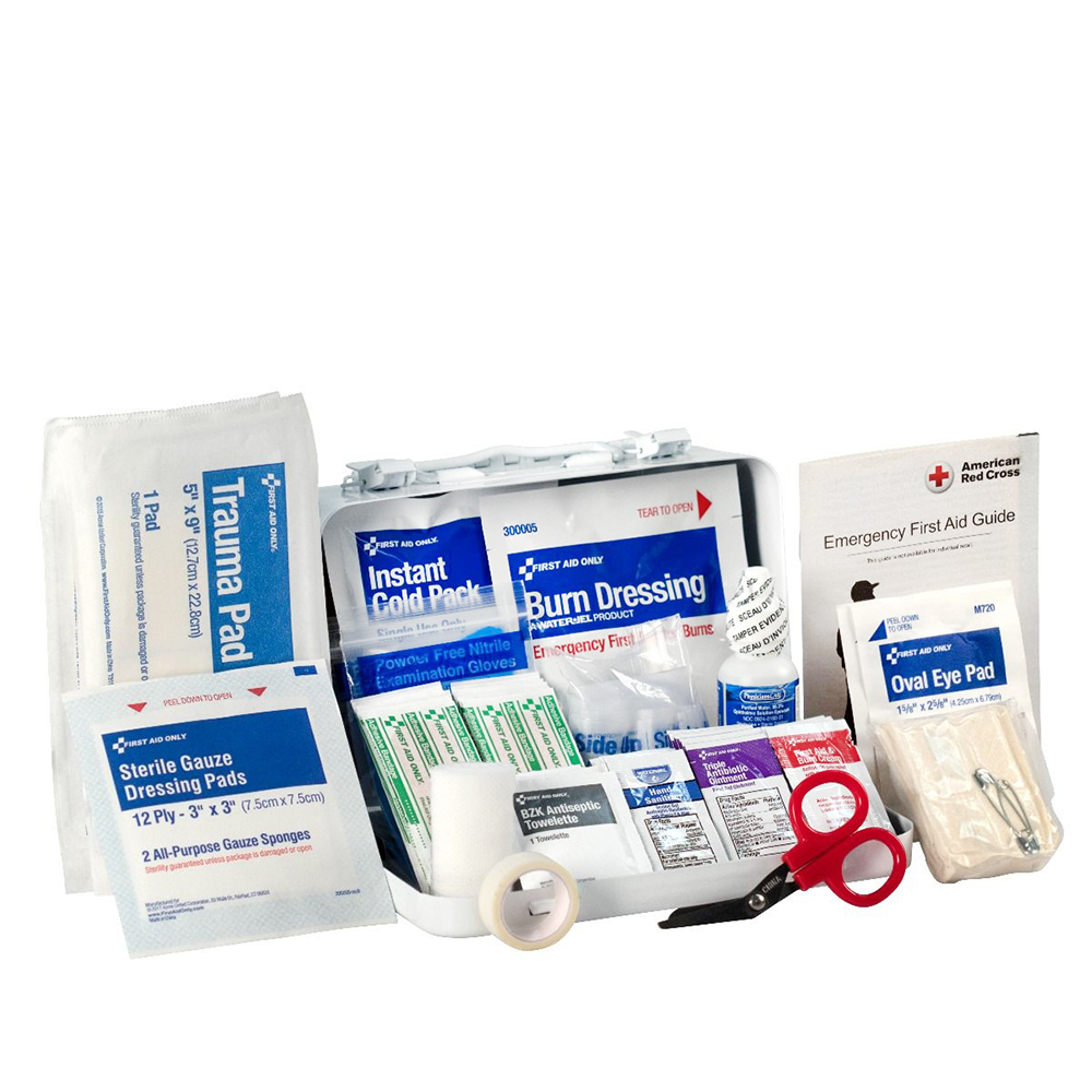 First Aid Only ANSI A 10 Person Metal ANSI 2021 Compliant First Aid Kit from GME Supply