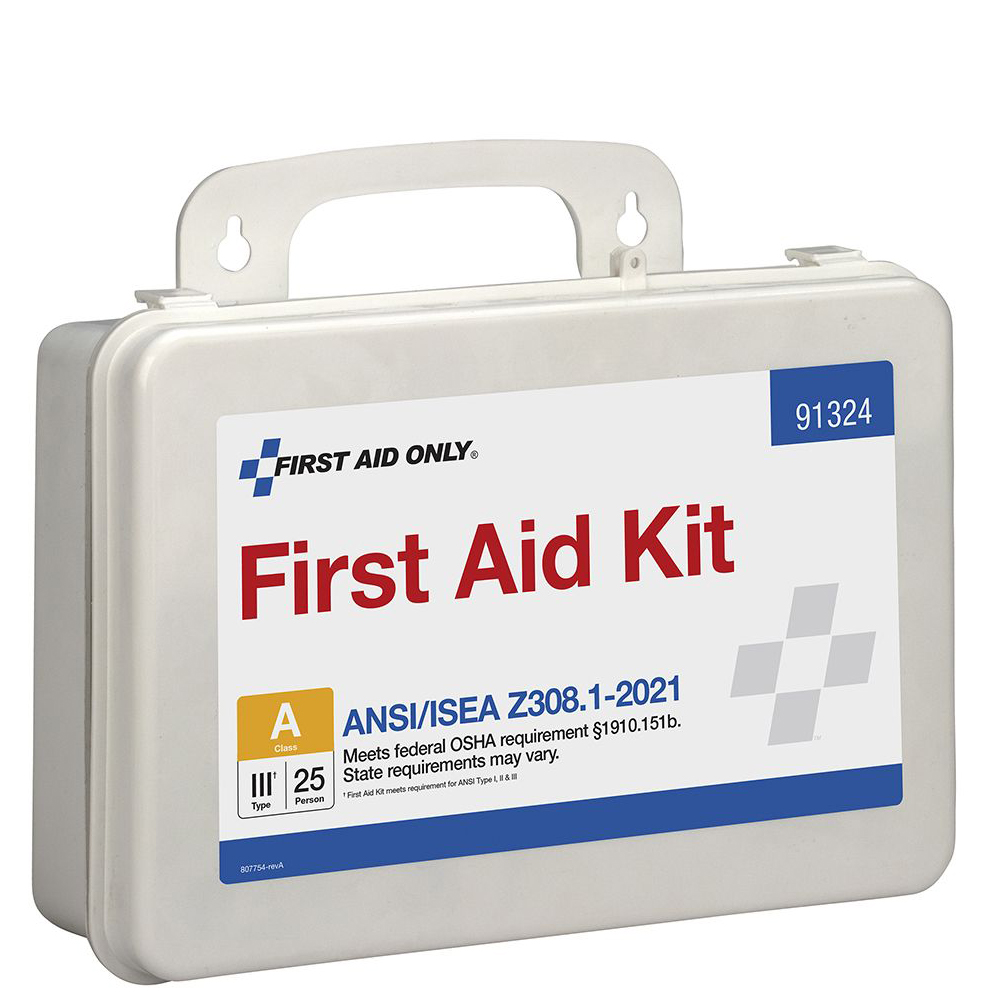 First Aid Only ANSI A 25 Person Plastic ANSI 2021 Compliant First Aid Kit from GME Supply