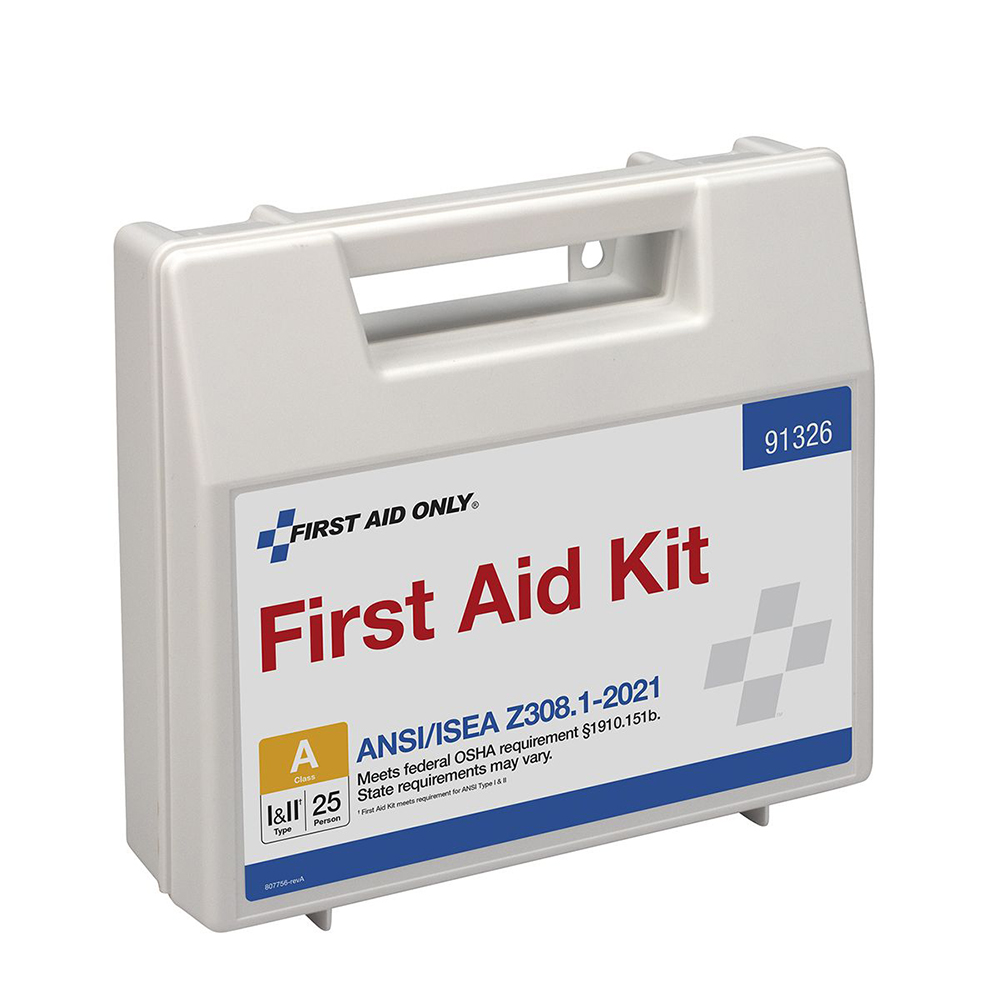 First Aid Only ANSI A 25 Person Plastic ANSI 2021 Compliant First Aid Kit With Dividers from GME Supply