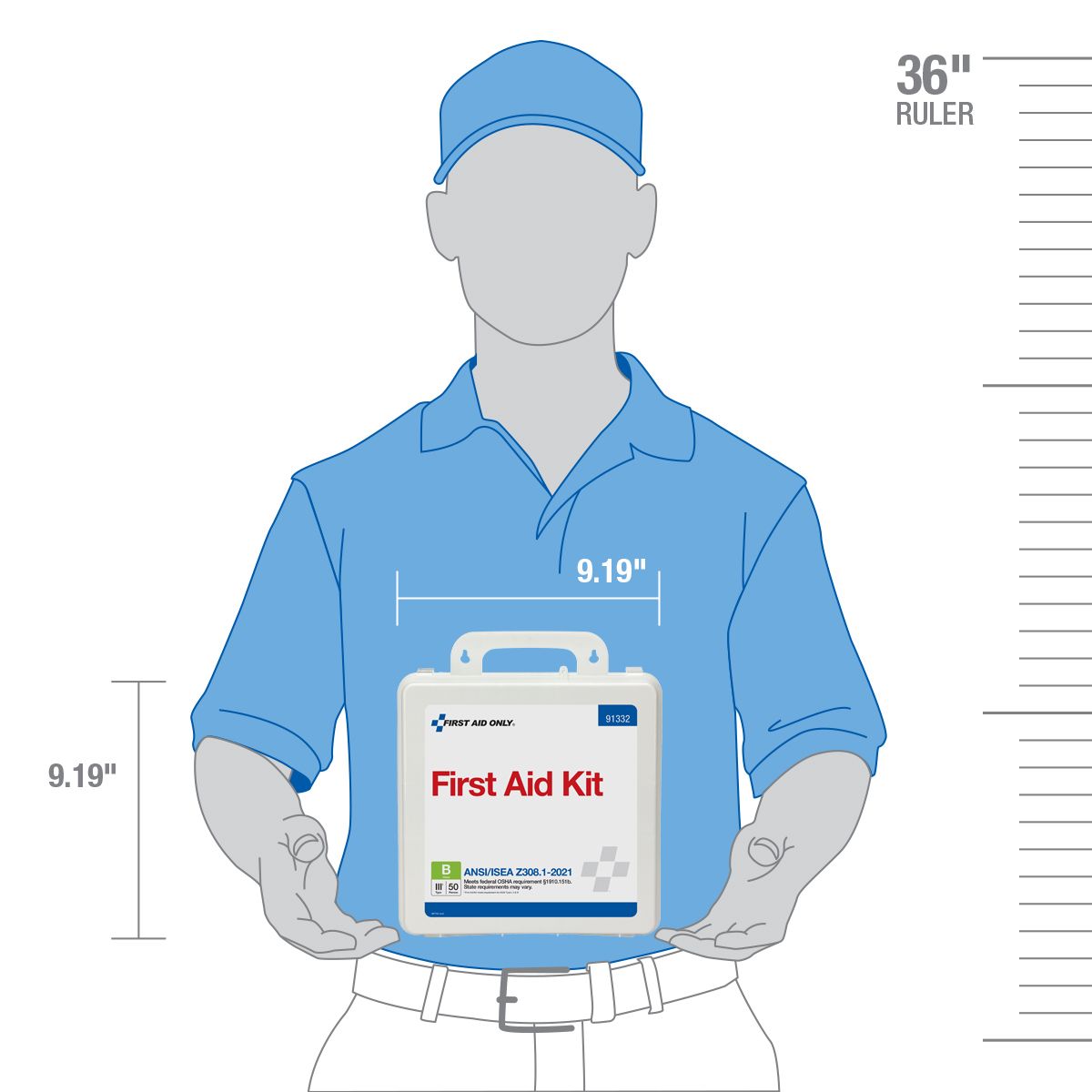 First Aid Only ANSI B 50 Person Plastic ANSI 2021 Compliant First Aid Kit from GME Supply