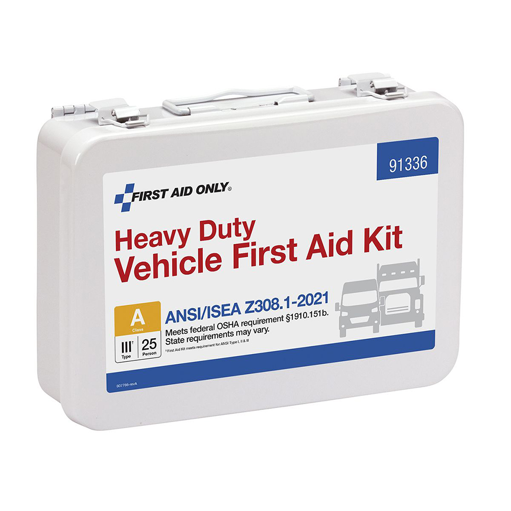 First Aid Only ANSI A 25 Person Heavy Duty Vehicle Metal ANSI 2021 Compliant First Aid Kit from GME Supply