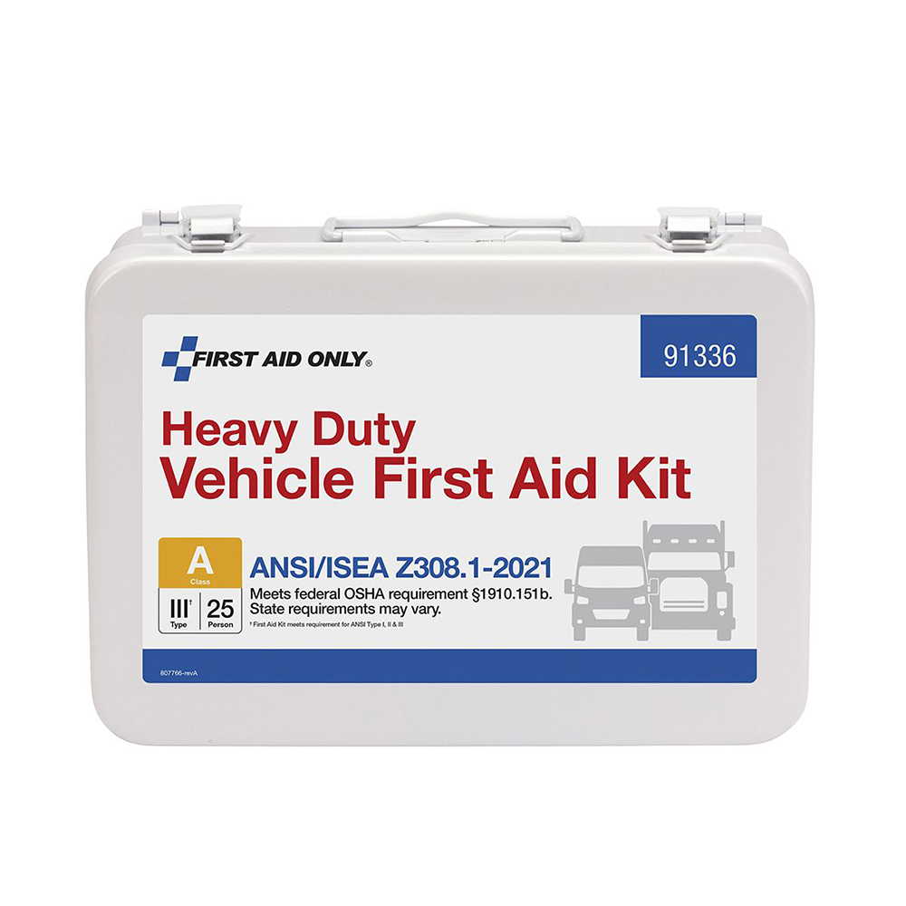 First Aid Only ANSI A 25 Person Heavy Duty Vehicle Metal ANSI 2021 Compliant First Aid Kit from GME Supply