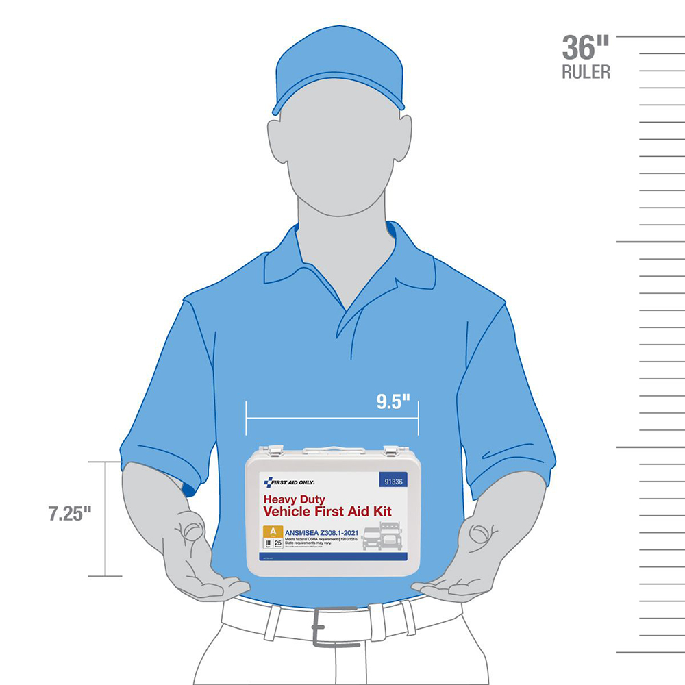 First Aid Only ANSI A 25 Person Heavy Duty Vehicle Metal ANSI 2021 Compliant First Aid Kit from GME Supply