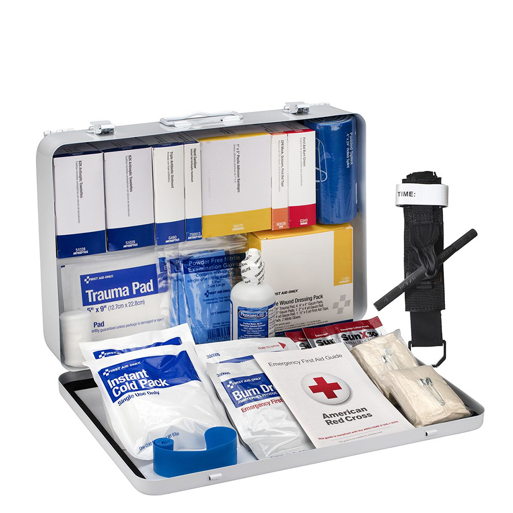 First Aid Only ANSI B 50 Person Contractor Metal ANSI 2021 Compliant First Aid Kit from GME Supply