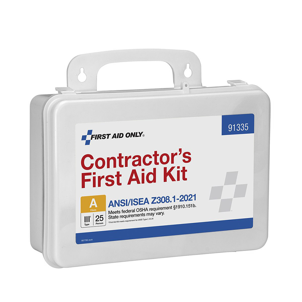 First Aid Only ANSI A 25 Person Contractor Plastic ANSI 2021 Compliant First Aid Kit from GME Supply