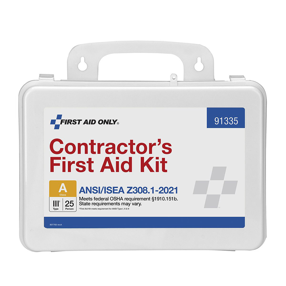 First Aid Only ANSI A 25 Person Contractor Plastic ANSI 2021 Compliant First Aid Kit from GME Supply